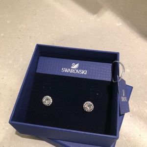 SWAROVSKI ANGELIC EARRINGS, WHITE, RHODIUM PLATING